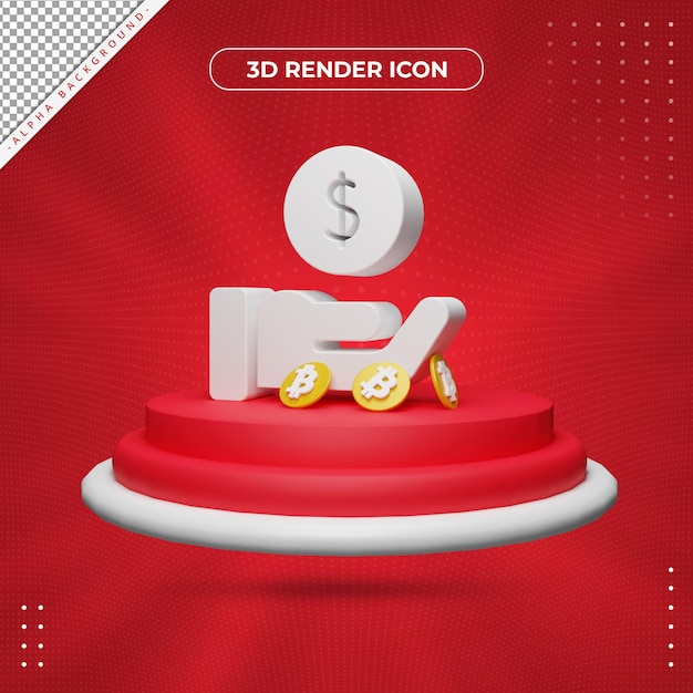 3d dollar sign rendering icon