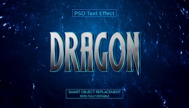 3D Dragon editable text effect.