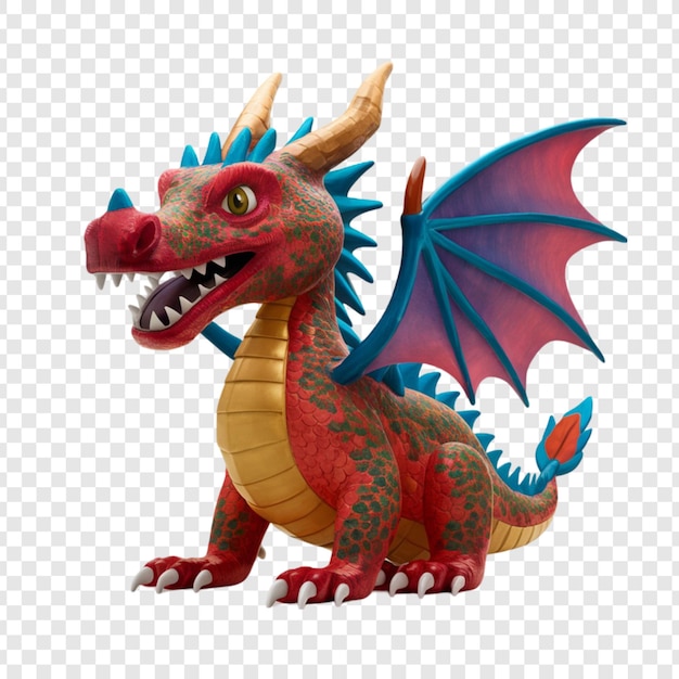 PSD 3d dragon isolated on transparent background