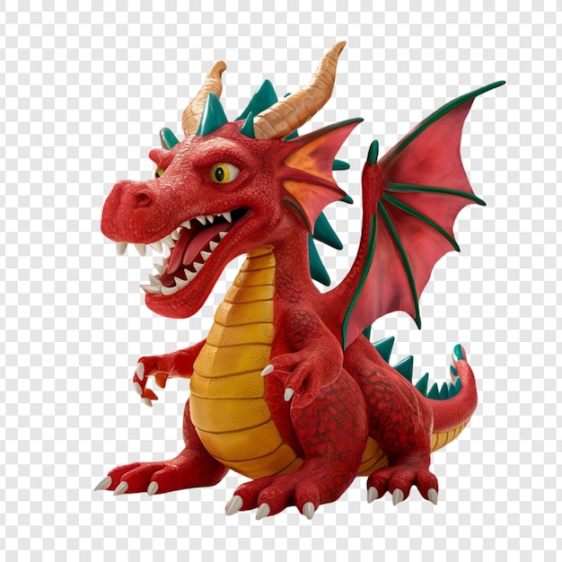 PSD 3d dragon isolated on transparent background