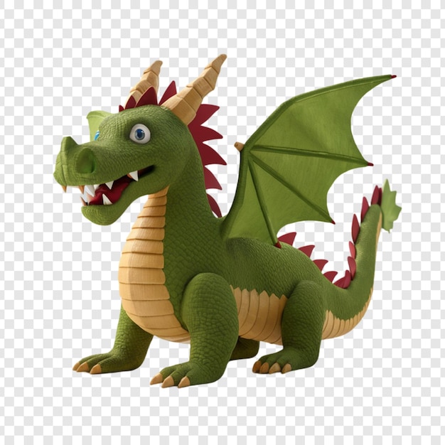 PSD 3d dragon isolated on transparent background