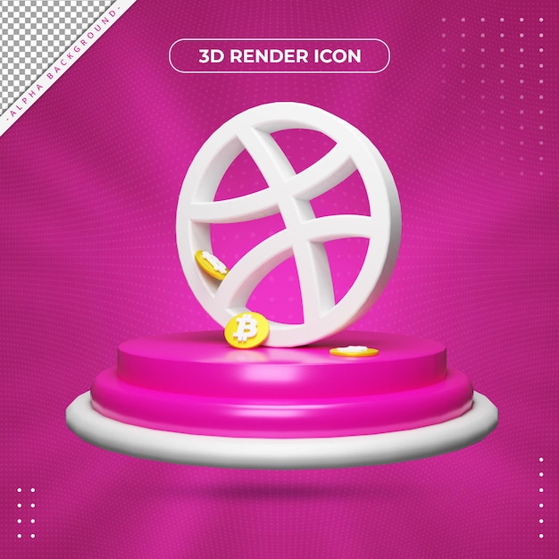 3d dribble rendering icon