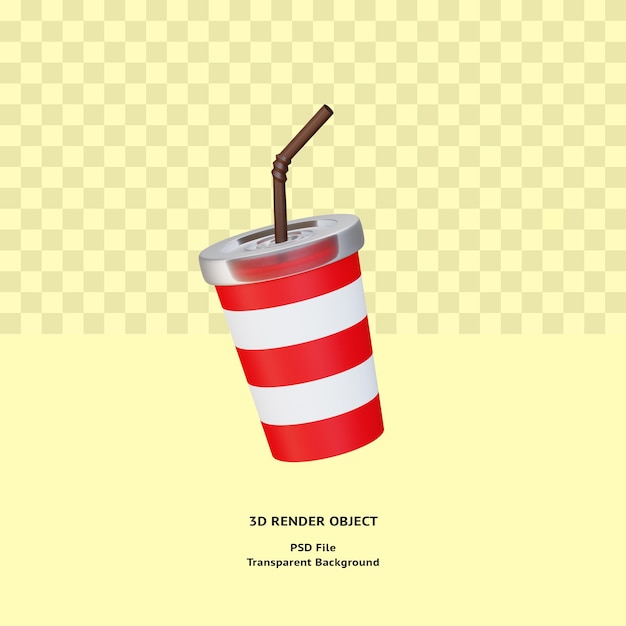 PSD 3d drink illustratin object rendered premium psd