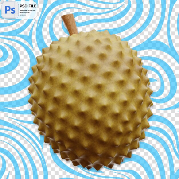 PSD 3d durian icon isolated png illustration psd template