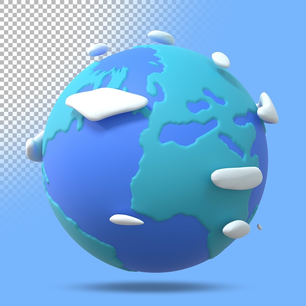 3d earth globe. Three dimensional render illustration.