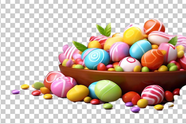 3d Easter candy in Bowl