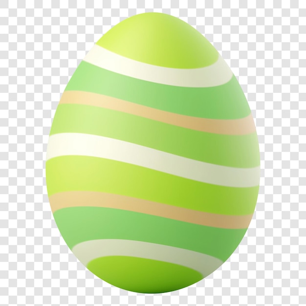 3d easter egg isolated on transparent background PNG