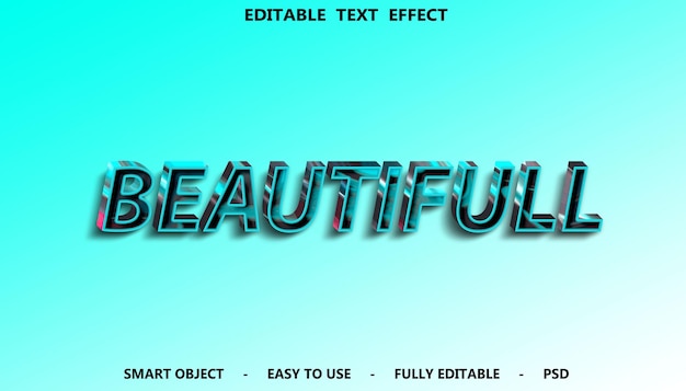 3d Ediitable Text Effect