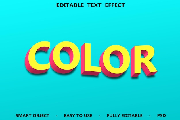 3d Ediitable Text Effect