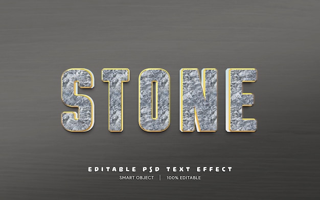 3d Editable psd text effect with smart object