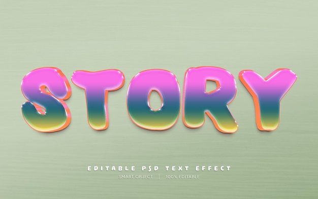 3d Editable psd text effect with smart object