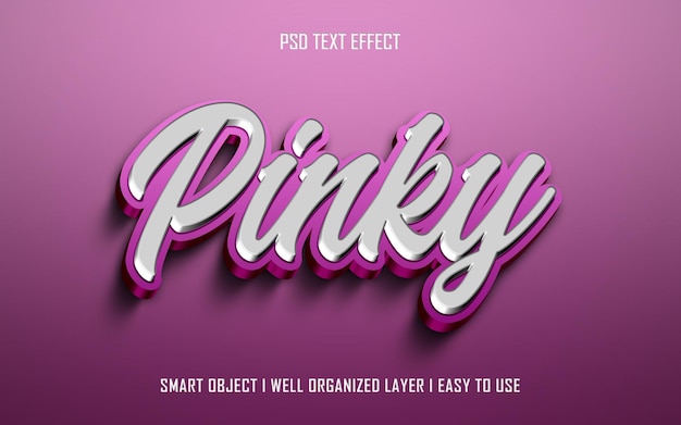 3d editable text effect design template