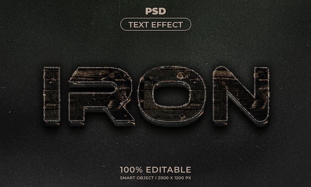 3d editable text effect style with background