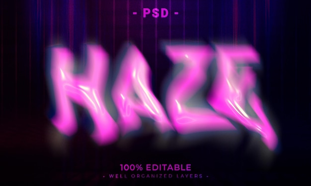 3d editable text effect style with background