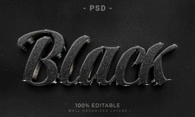 3d editable text effect style with background