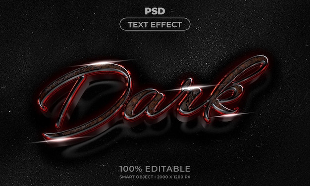 3d editable text effect style with background