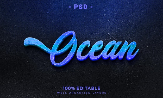 3d editable text effect style with background