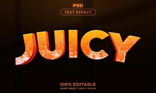 3d editable text effect style with background