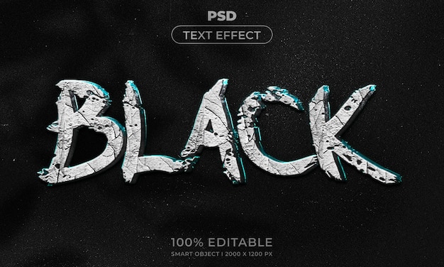 3d editable text effect style with background