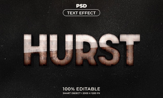 3d editable text effect style with background