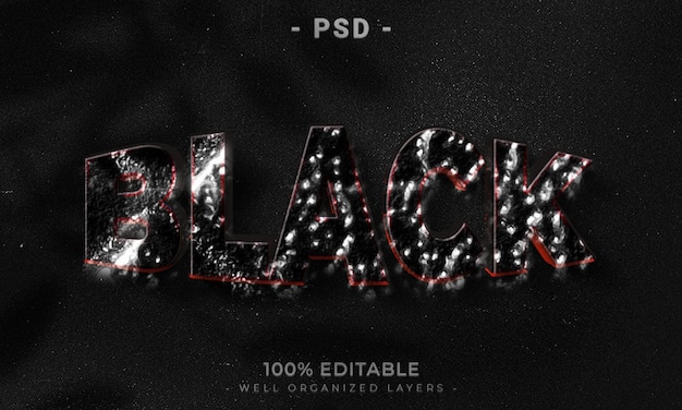 3d editable text effect style with background