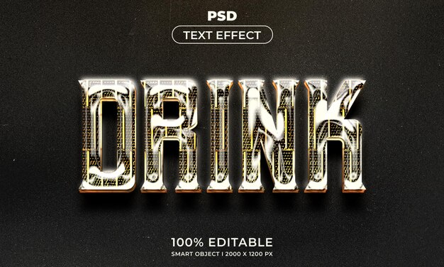 3d editable text effect style with background