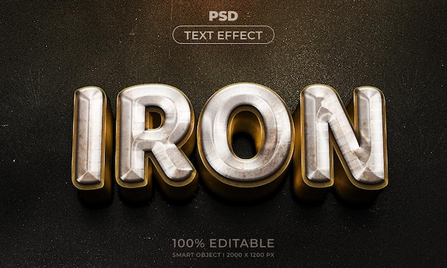 3d editable text effect style with background