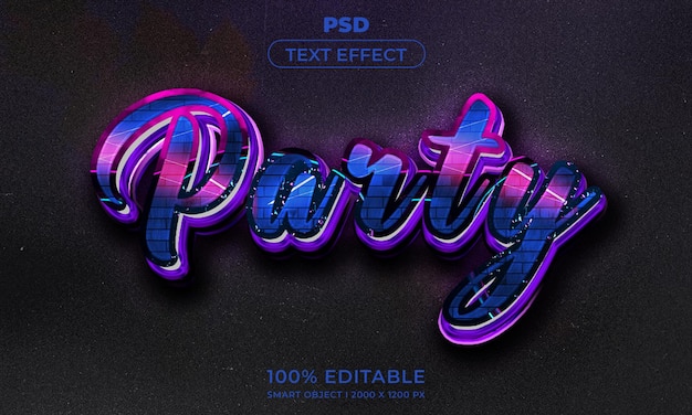 3d editable text effect style with background