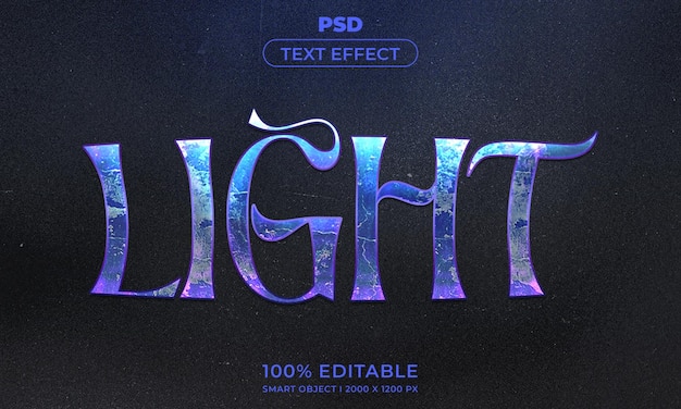 3d editable text effect style with background