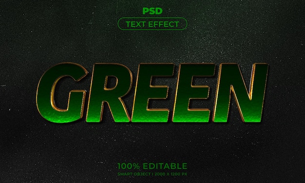 3d editable text effect style with background