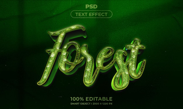 3d editable text effect style with background