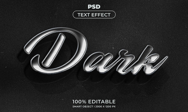 3d editable text effect style with background