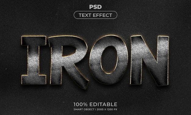 3d editable text effect style with background