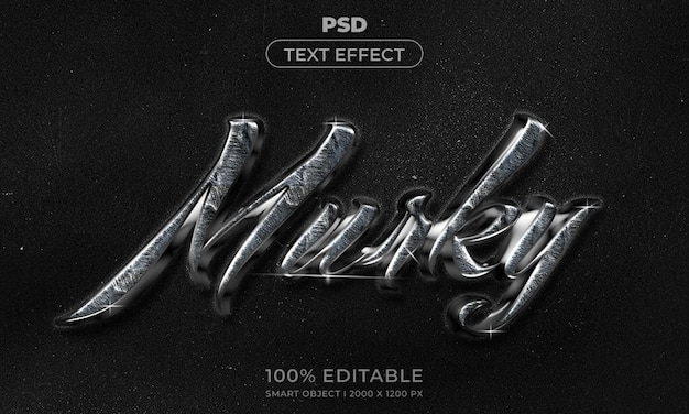 3d editable text effect style with background