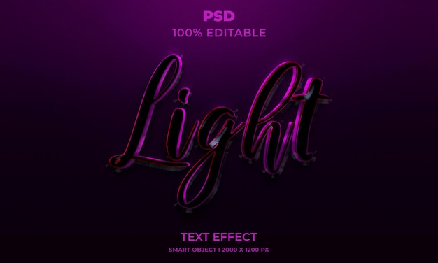 3d editable text effect style with background