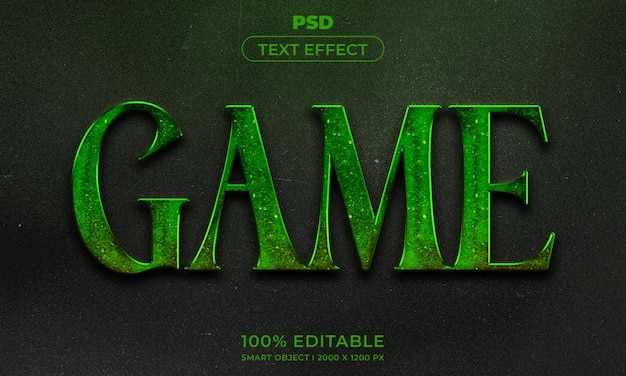 3d editable text effect style with background