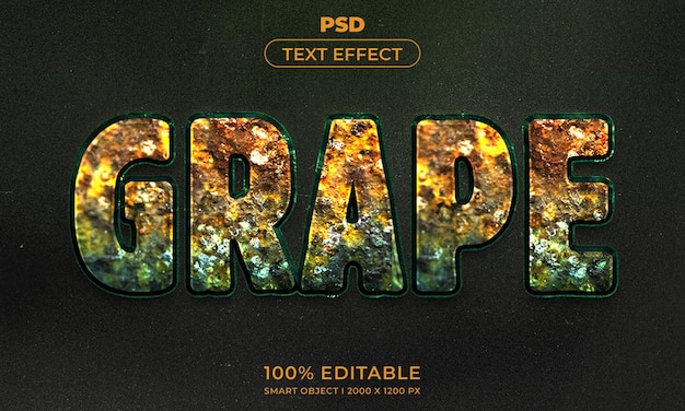 3d editable text effect style with background