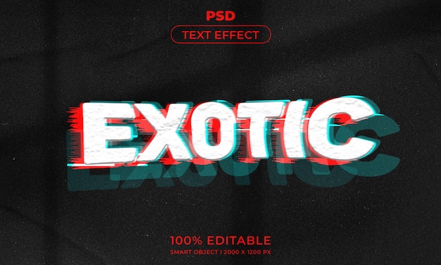 3d editable text effect style with background