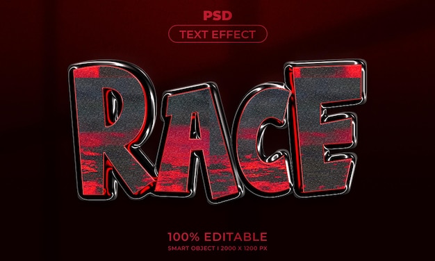 3d editable text effect style with background