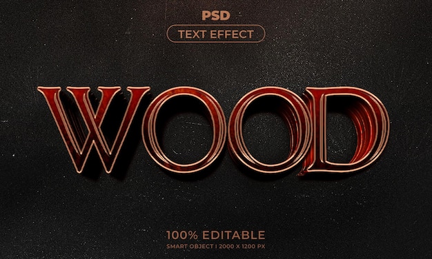 3d editable text effect style with background