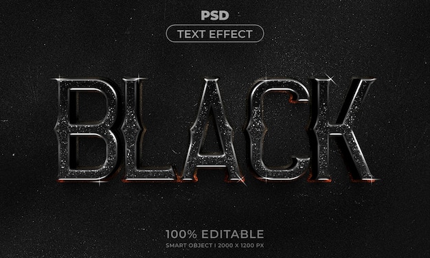 3d editable text effect style with background