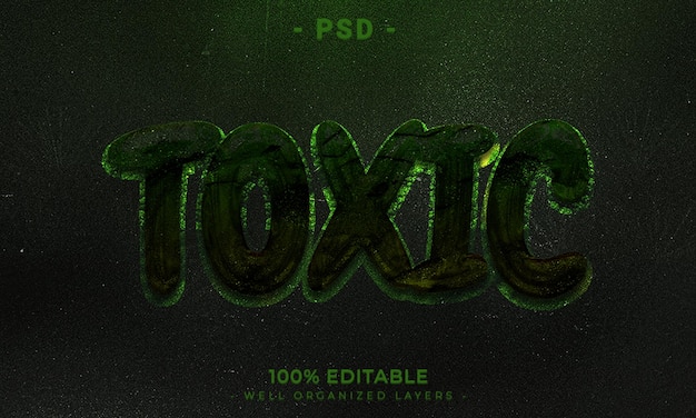 3d editable text effect style with background