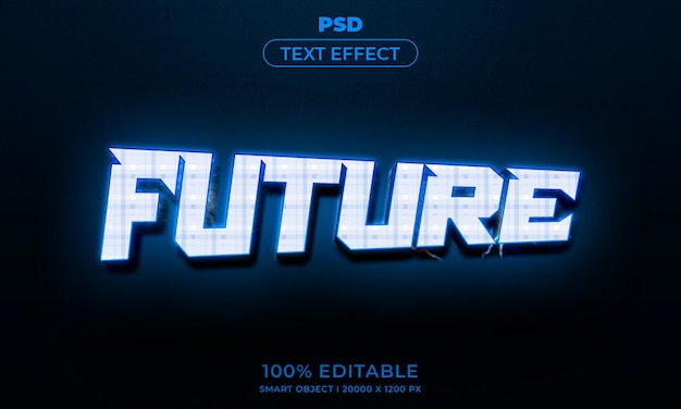 3d editable text and logo effect style mockup with dark abstract background