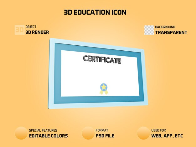 3D EDUCATION ICON CERTIFICATE