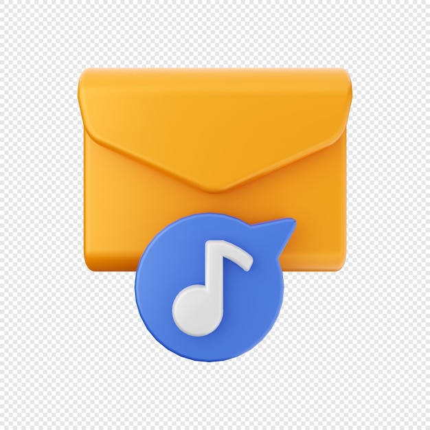 3d email mail message envelop icon illustration