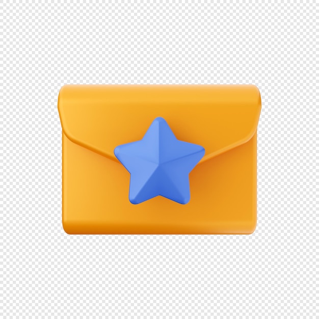 3d email mail message envelop icon illustration