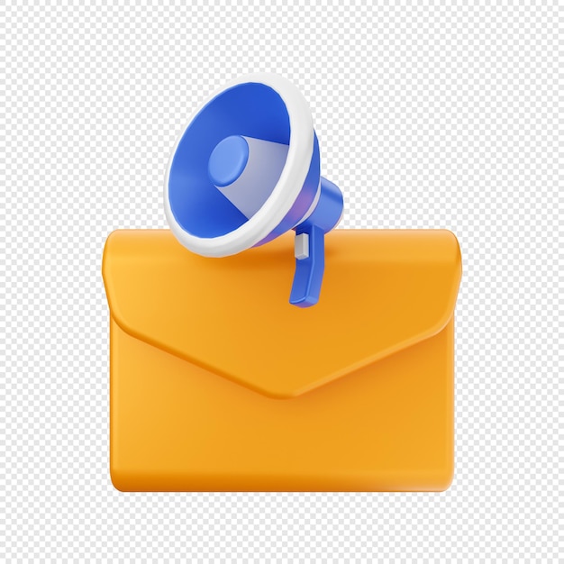 3d email mail message envelop icon illustration