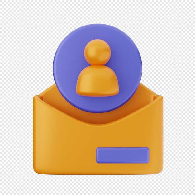 3d email mail message envelope icon illustration render