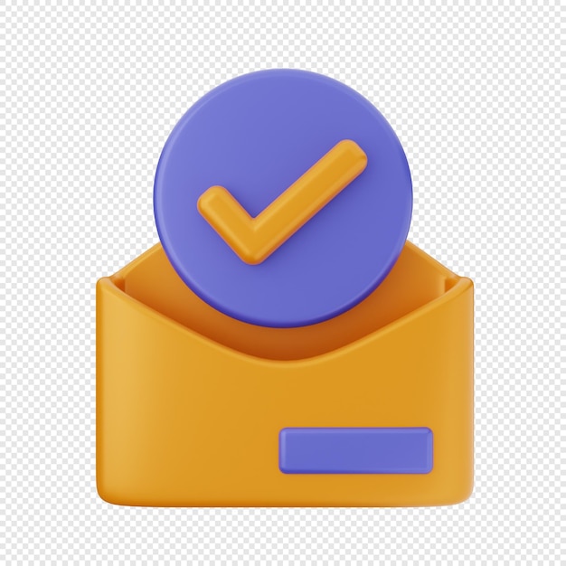 3d email mail message envelope icon illustration render