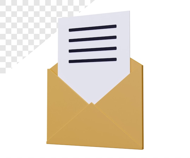 3d email with letter